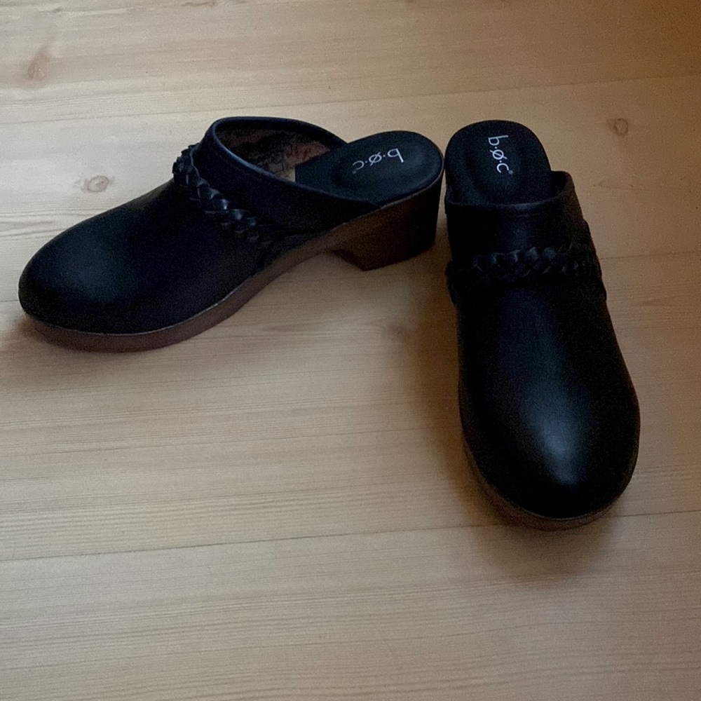 BOC Journi Clog, black & brown, size 11